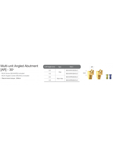 Multi Unit Abutment Angled 30 AnyRidge System