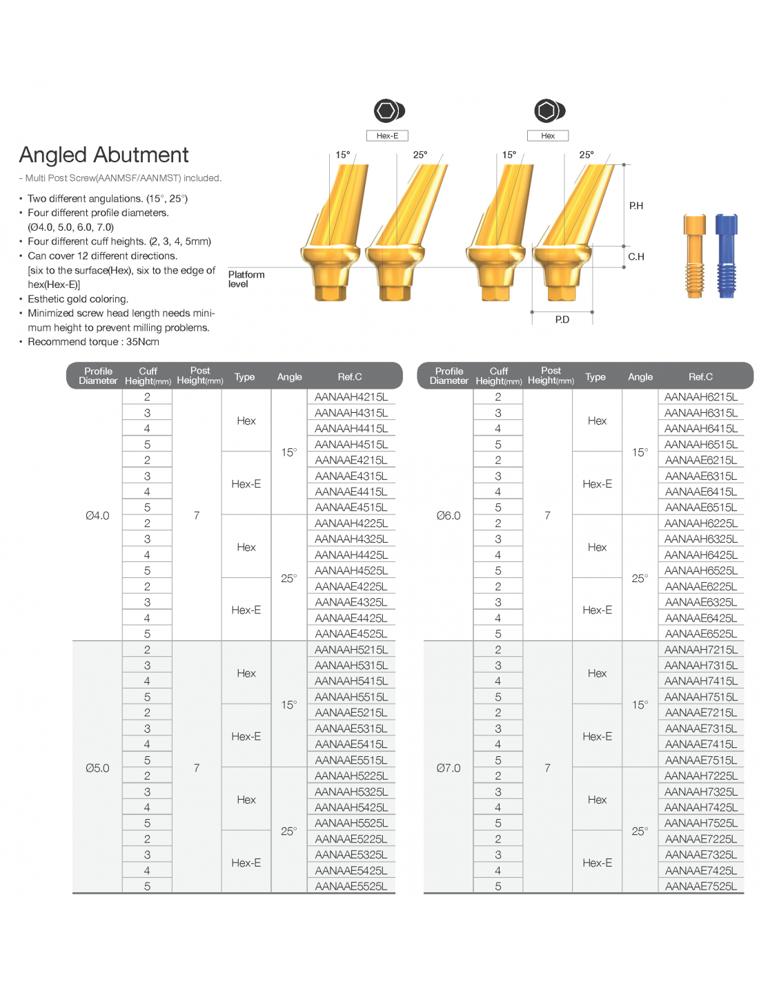 Angled Abutment AnyRidge