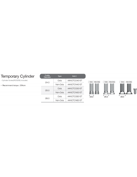 Temporary Cylinder Octa Abutment