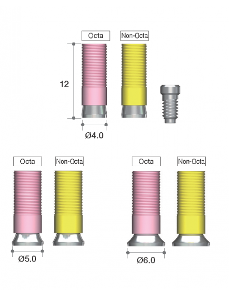 CCM Cylinder Octa Abutment