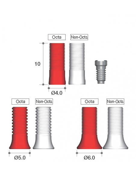 Plastic Cylinder Octa Abutment